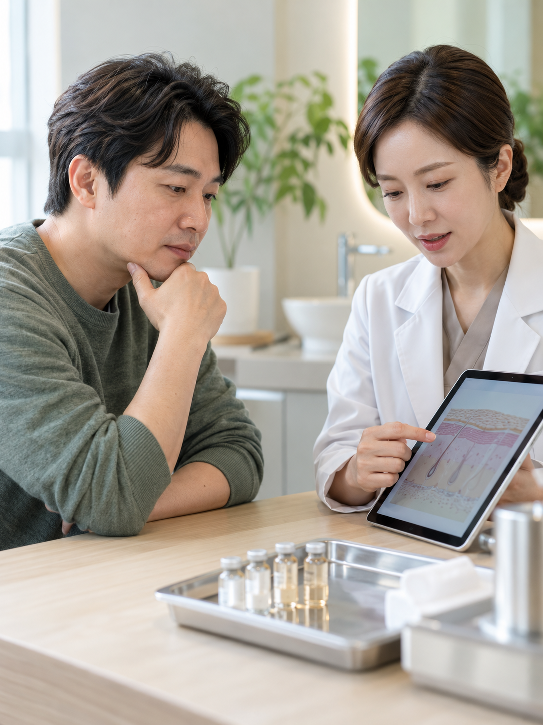 AI 생성 실사 예시: 피부 시술 설명
